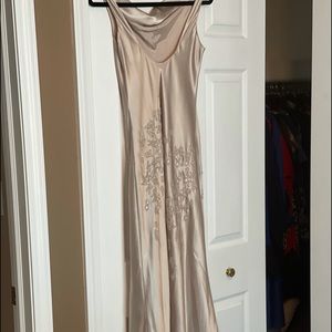 beige dress w/ beaded embellishments. Size4/6, $40